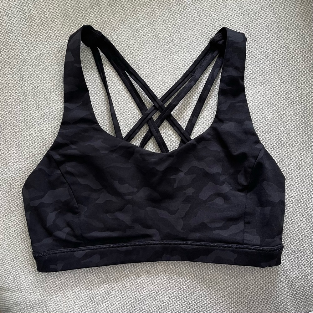 Like new free to be serene bra black camo size 6